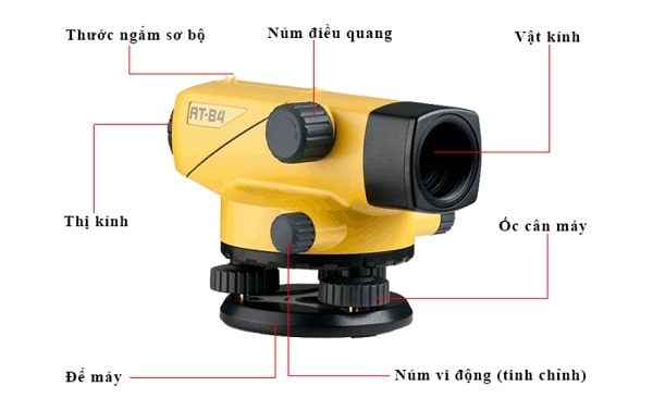 cấu tạo máy thủy bình topcon